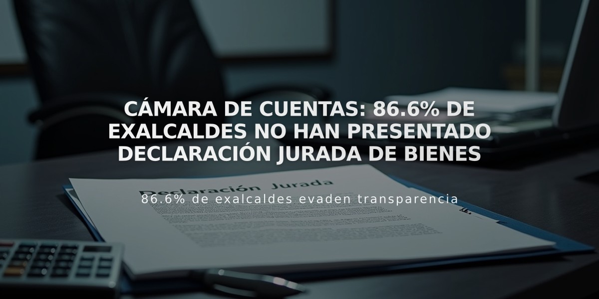 Cámara de Cuentas: 86.6% de exalcaldes no han presentado declaración jurada de bienes