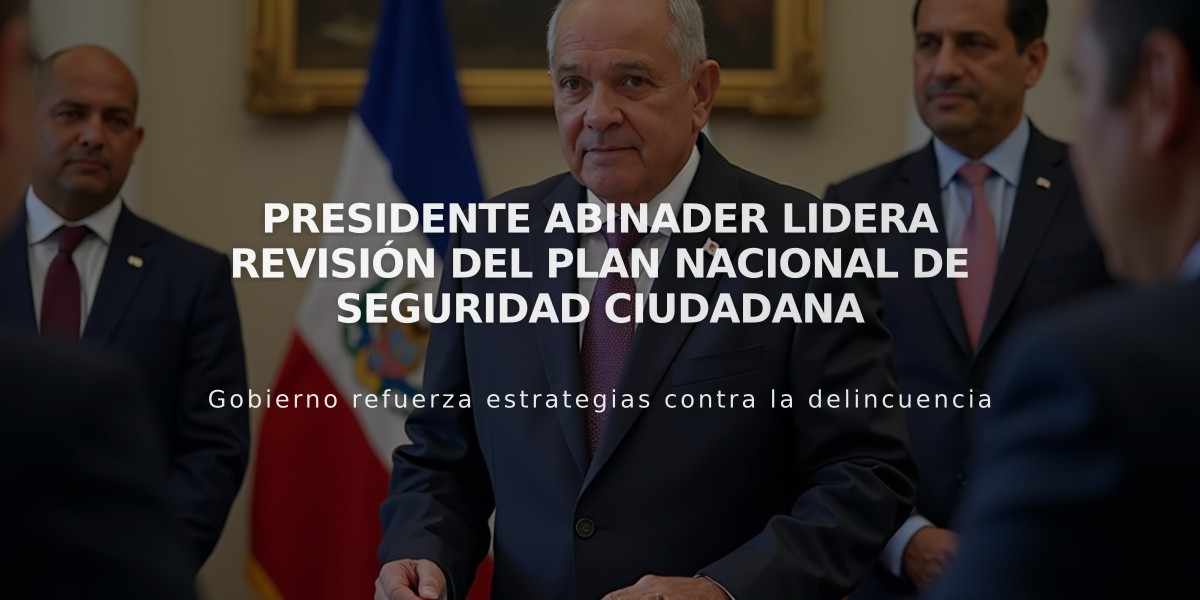 Presidente Abinader lidera revisión del Plan Nacional de Seguridad Ciudadana