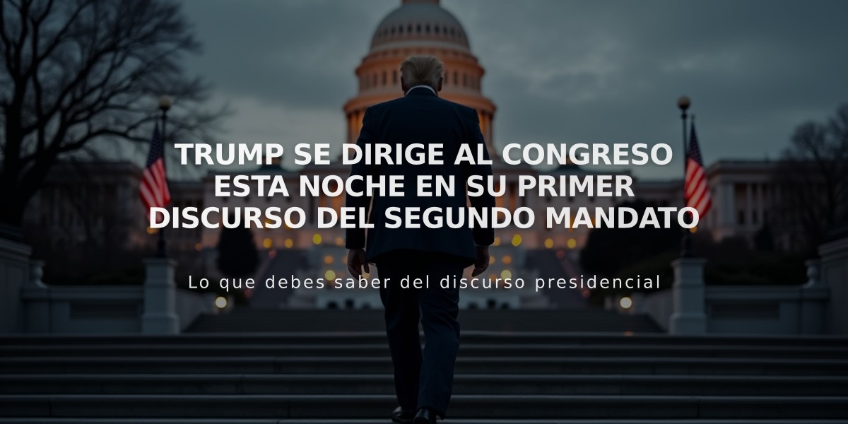 Trump se dirige al Congreso esta noche en su primer discurso del segundo mandato