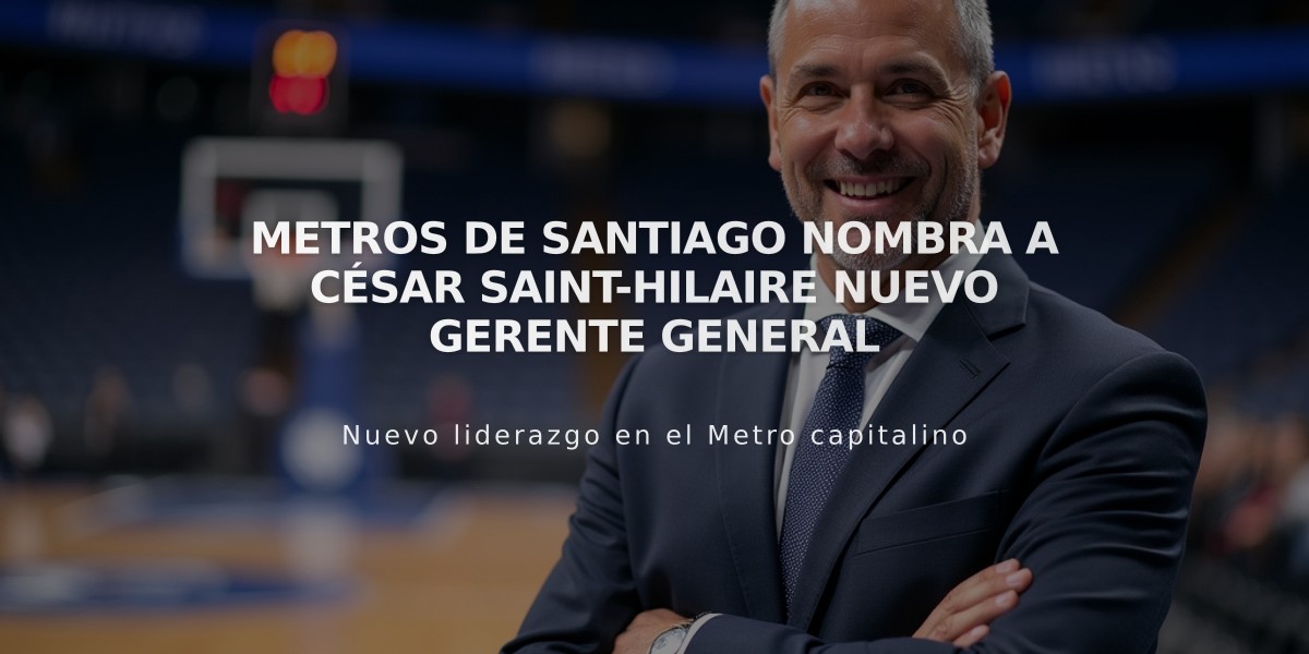 Metros de Santiago nombra a César Saint-Hilaire nuevo gerente general