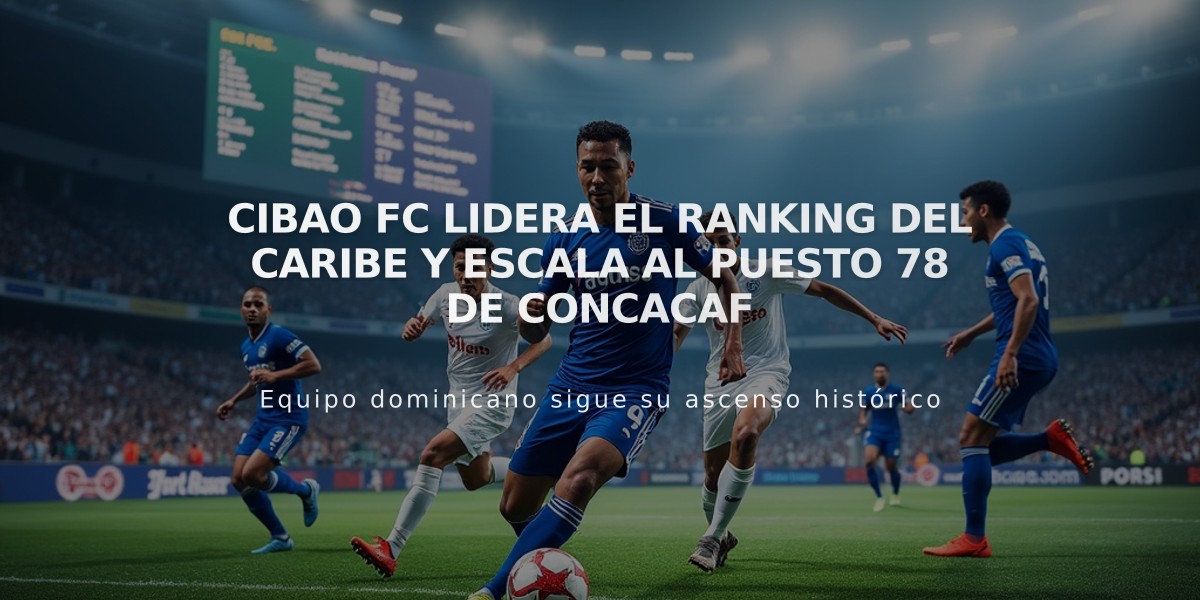 Cibao FC lidera el ranking del Caribe y escala al puesto 78 de Concacaf