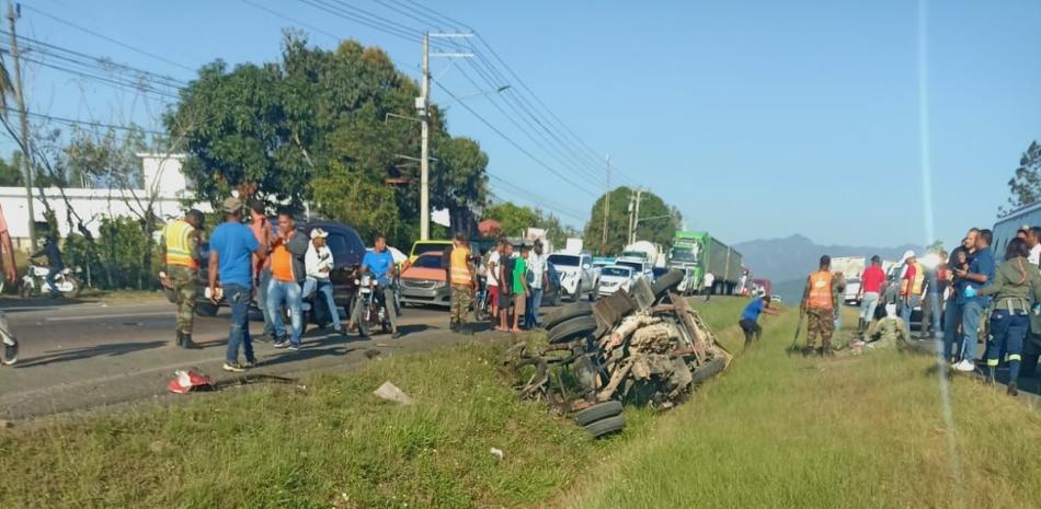 Accidente vehicular en carretera